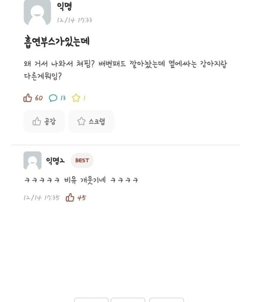 길빵하는 여자노상방뇨하는 여자라는 디시인