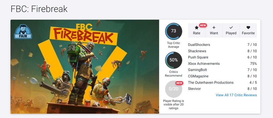 레메디 3인 코옵 FPS 'FBC: 파이어브레이크' 메타크리틱/오픈크리틱 등재_2.png