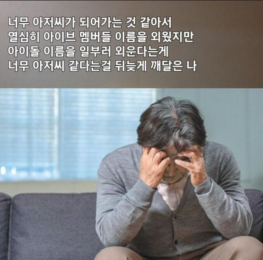 너무 아저씨가 되어가는 것 같아 아이브 멤버들 이름을 외웠지만_1.jpg