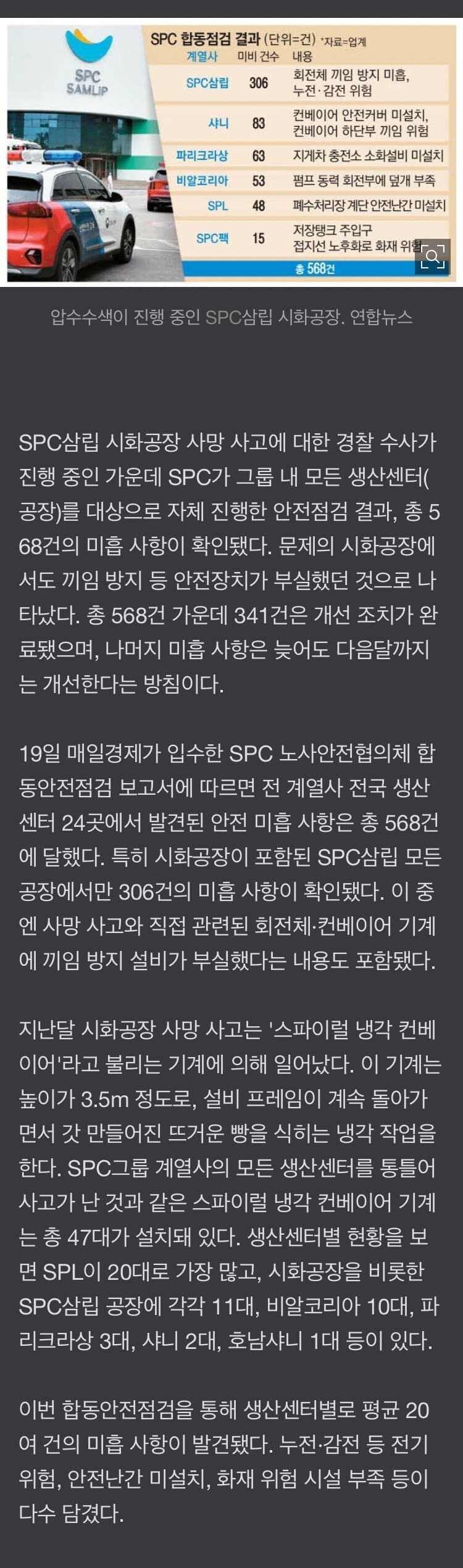 SPC삼립 공장 '끼임방지' 시설 부실 확인_1.jpg