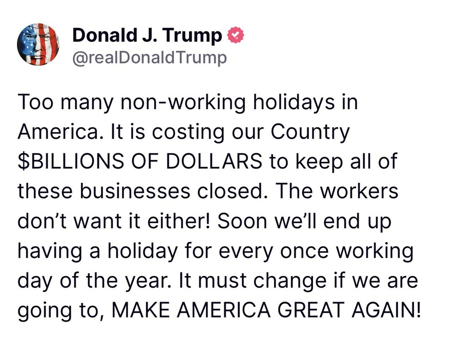 이제는 미국 공휴일가지고 시비거는 트럼프 대통령_1.jpg