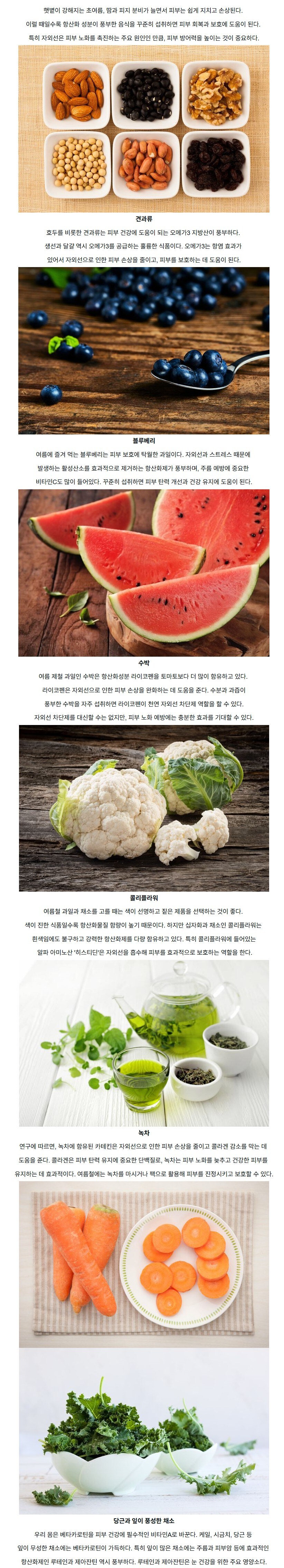 자외선으로부터 피부를 지키고 노화를 늦추는 음식들_1.jpg