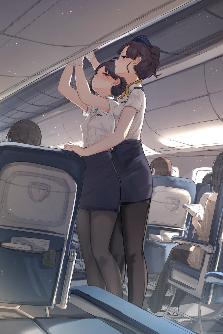 비행기 탔는데 승무원끼리 이러고 있음 어케함?_1.png