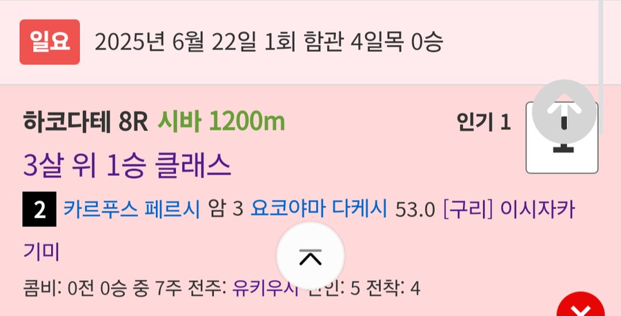 경마, 말딸)이번주 봇치 산구 성적(경향성을 종잡을 수 없네)_2.png