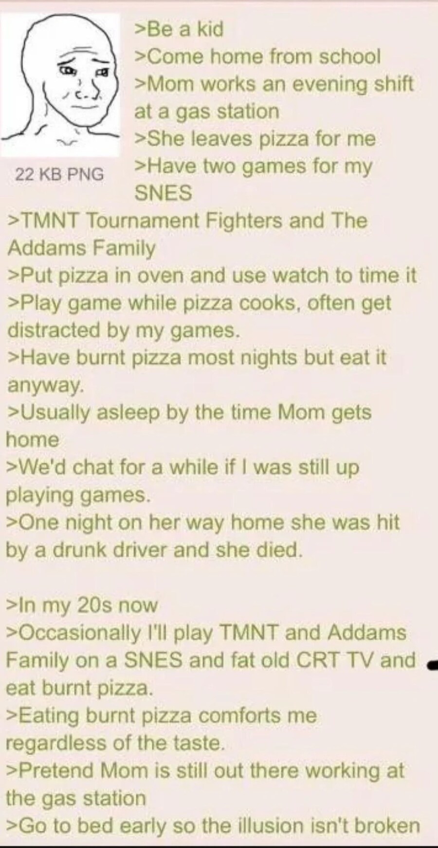 어느 20대 미국인이 SNES 옛날 게임을 하며 탄 피자를 먹는 이유_1.jpg