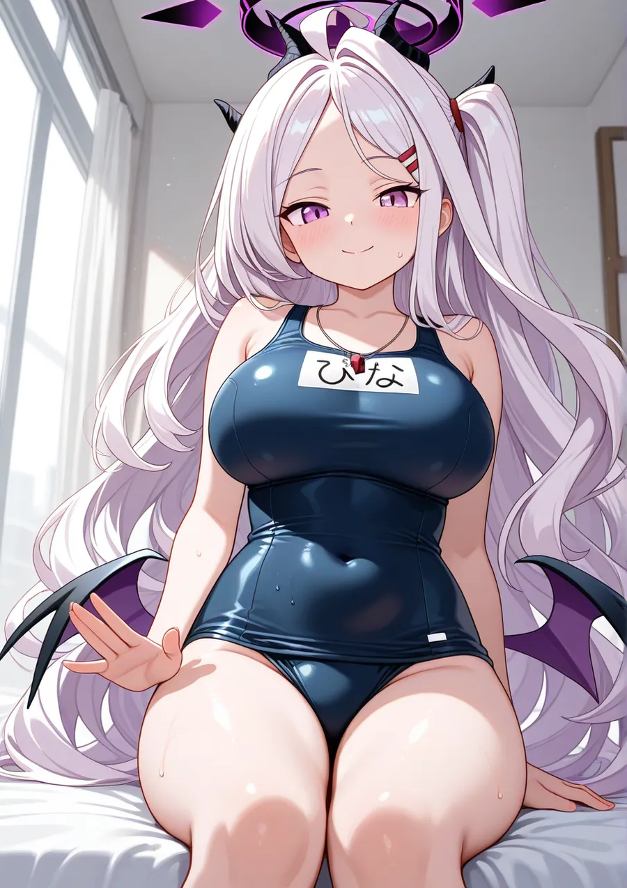 블루아카,ai) 무릎배개 해주는 히나_1.webp