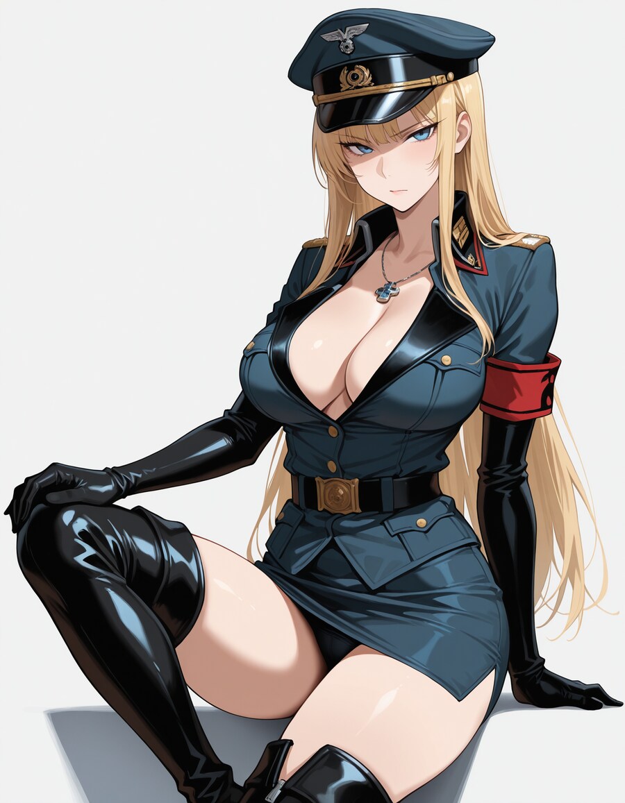 ai)군복 입은 여캐 그려달라니까 나치로 만들어버리네_3.png