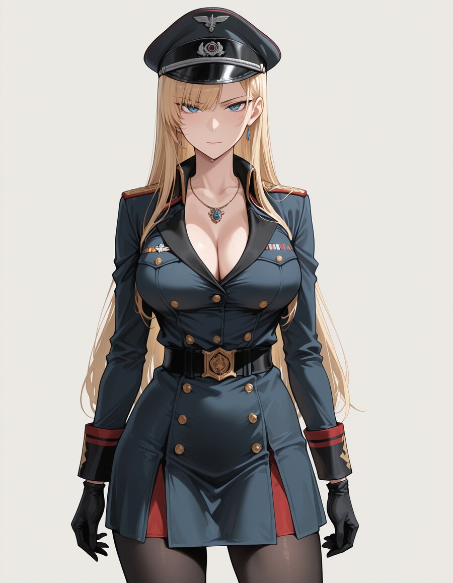 ai)군복 입은 여캐 그려달라니까 나치로 만들어버리네_4.png