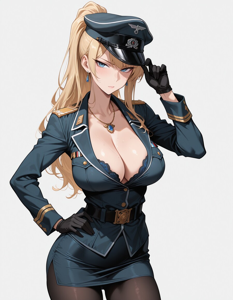 ai)군복 입은 여캐 그려달라니까 나치로 만들어버리네_5.png