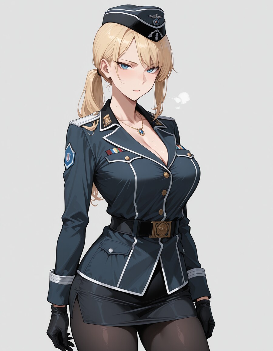 ai)군복 입은 여캐 그려달라니까 나치로 만들어버리네_7.png