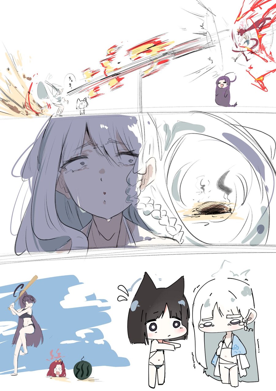 블루아카) 비치발리볼 하는 백화요란.manga_2.jpg