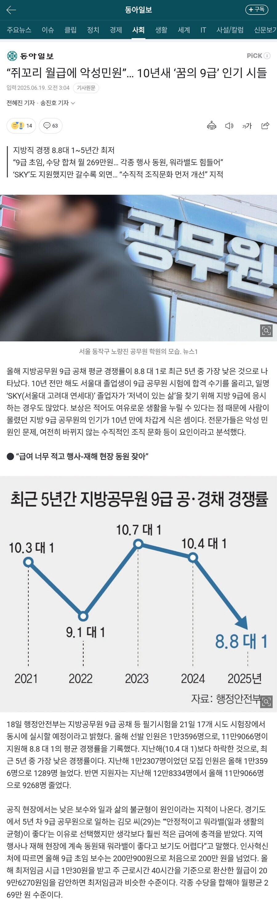 한때 sky도 지원했는데 ᆢ 10년새 공무원 인기 "폭락"_1.jpg