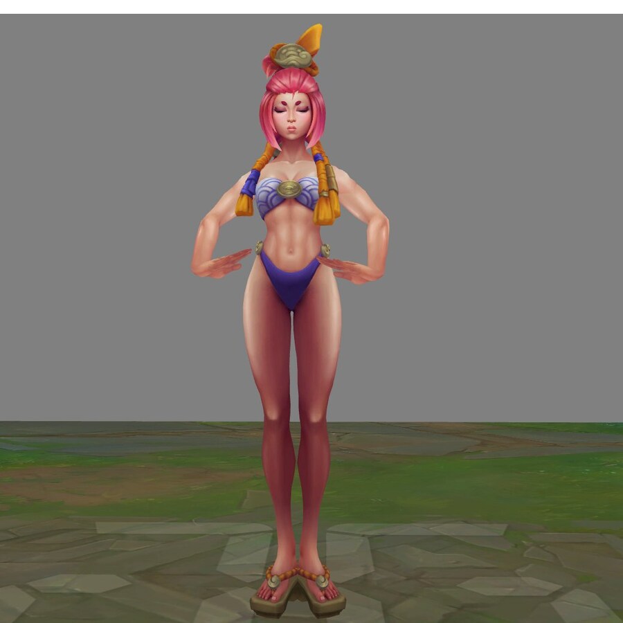 롤) 유나라 온천스킨 인게임 엉덩이노출_4.jpg