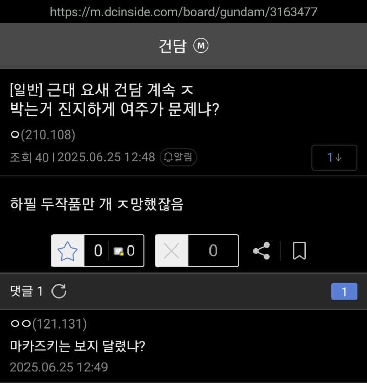 건담) "요새 자꾸 ㅈ박는 거 여주 문제냐?"_1.jpg