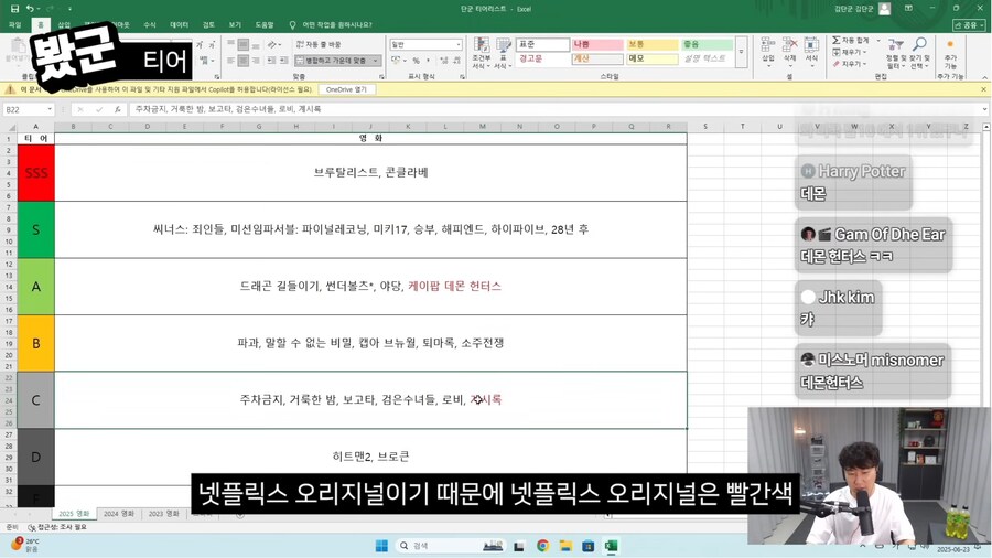 데몬 헌터스에 C 등급 준 유튜버 근황_3.png