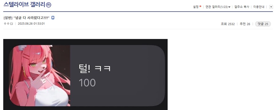 ㅇㅇㄱ)ㅇㅍㄹ들에게 테러당한 스텔갤에 출몰한_1.png