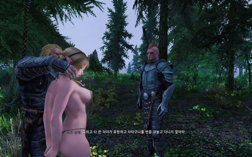 유방과 사타구니를 반쯤 내놓고 다니는 처자를 붙잡은 신사 3인방_2.jpg