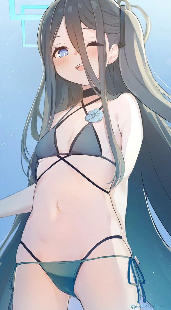 블루아카) 그 고양이 수영복 입은 아리수_1.webp