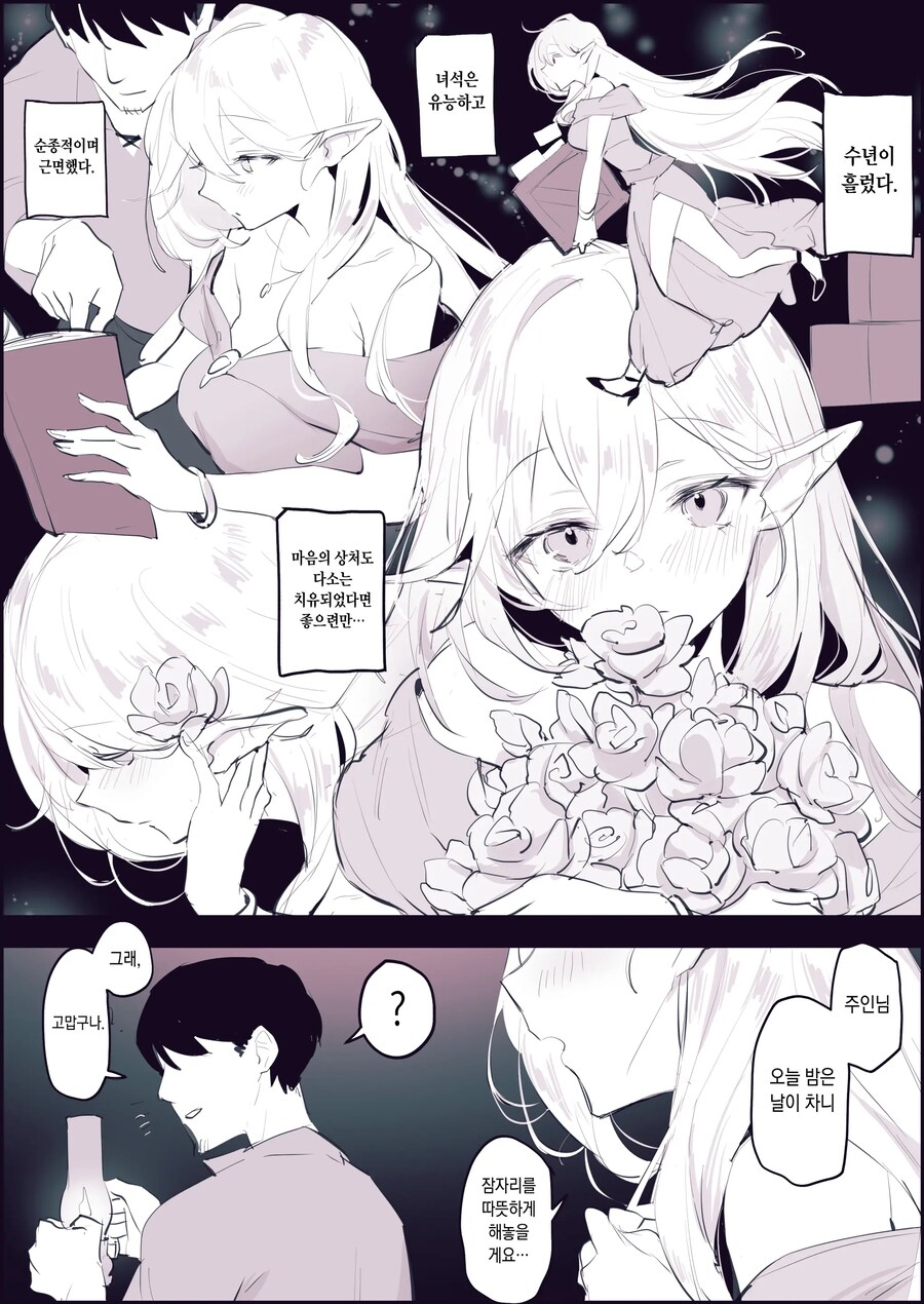 쇠약해진 엘프 노예를 사는 만화.manga_4.png