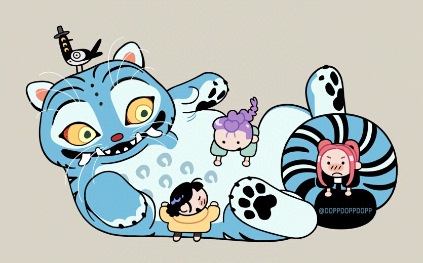 케이팝) 내가 볼려고 모아두는 호랑이 팬아트_3.png