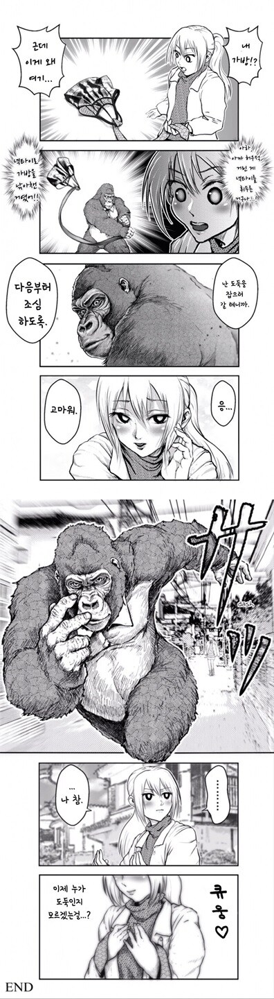 미녀가 고릴라에게 반하는 만화_1.jpg