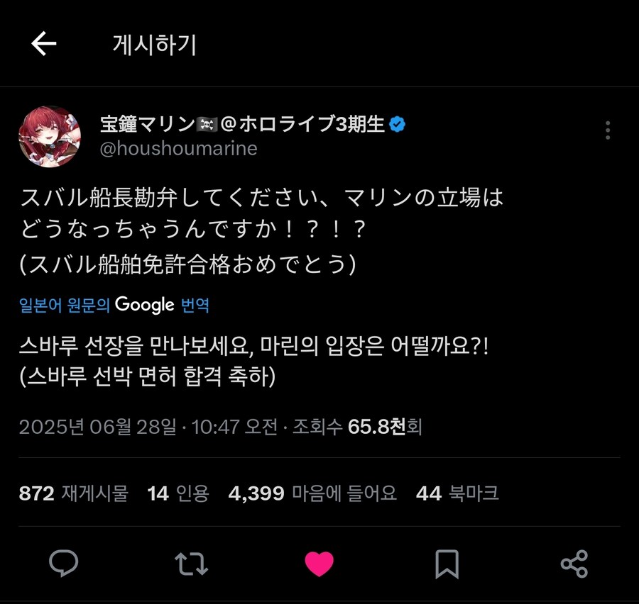 버튜버)괜찮아 루피도 배 모는거 못해_1.jpg