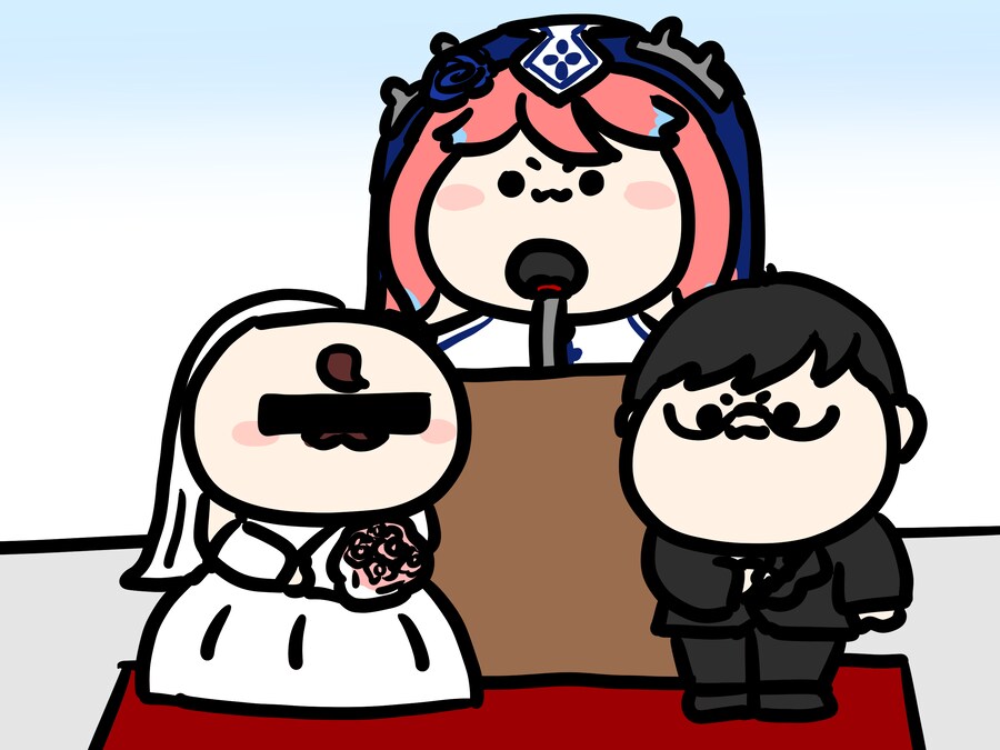 버튜버) 응과장 님의 결혼식에 주례를 서는 로제타 님을 그렷어요_1.png