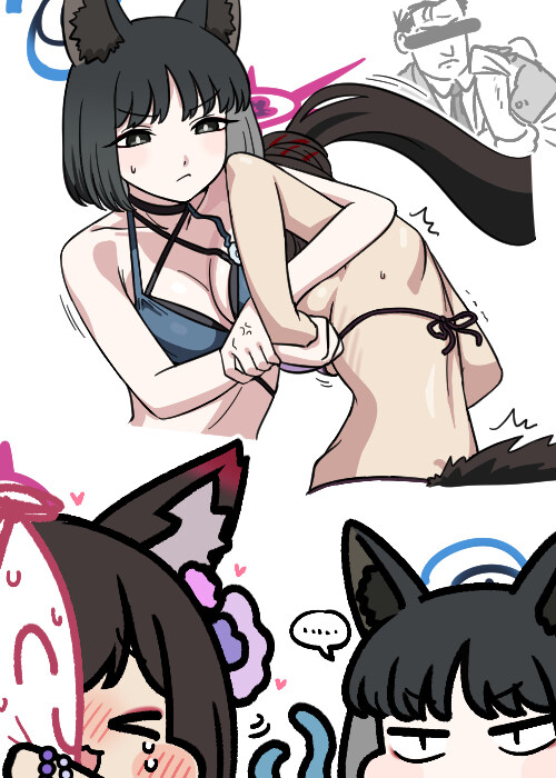 블루아카) 축축 여우 제압하는 축축 고양이 by 공장장_1.jpg