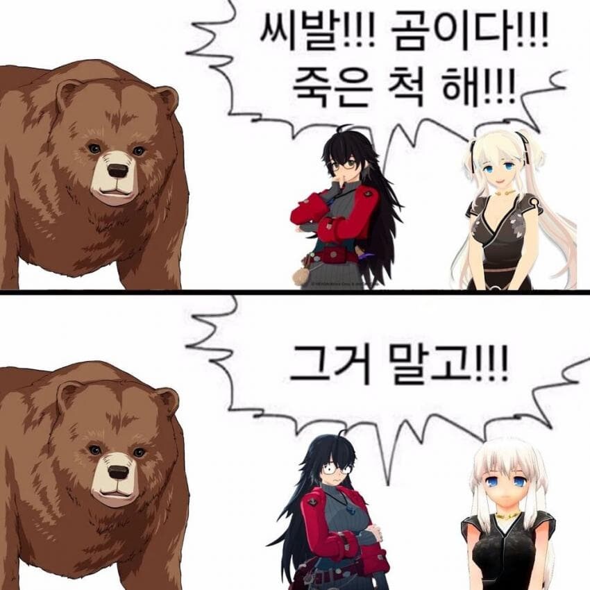 씨1발 곰이다! 죽은척 해!! 모음_4.jpg