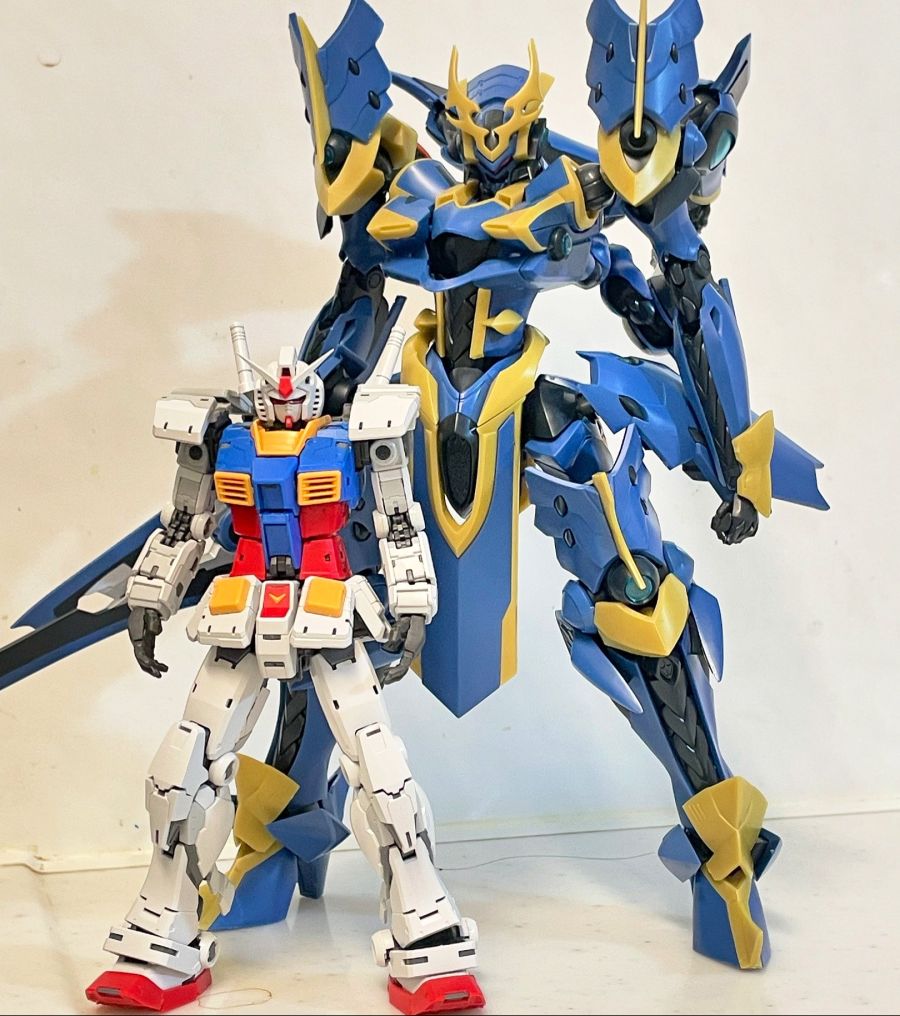 [굿 스마일] MODEROID DX 이카루가 + 1/144 건프라 사이즈 비교_2.jpeg