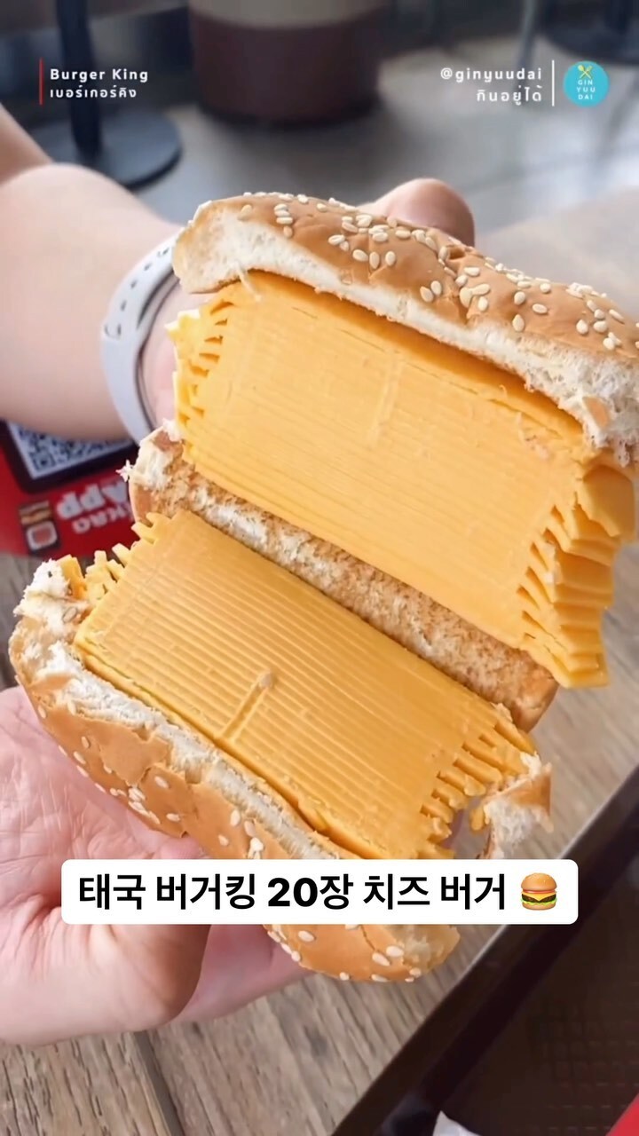 오로지 치즈맛으로 승부본다는 외국 버거킹 리얼치즈버거_2.png