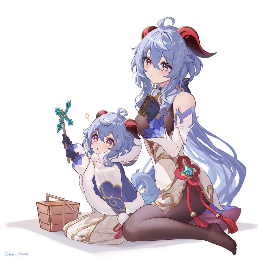 [원신] 애기 감우 머리 묶어주는 감우_1.png