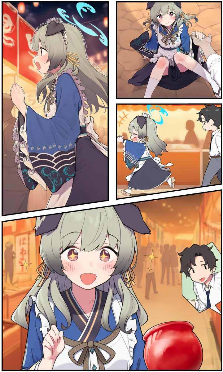 블루아카) ai) 우미카랑 축제 놀러가는 Manhwa_3.webp