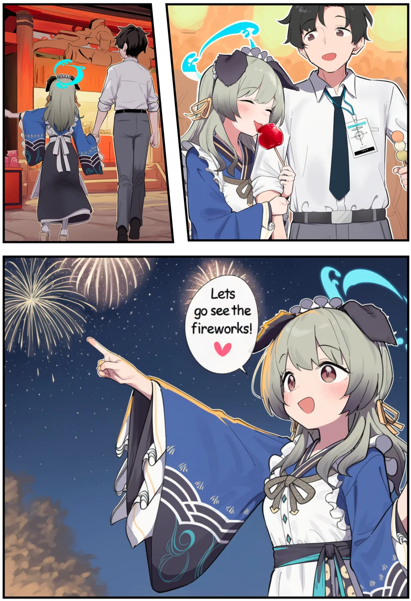 블루아카) ai) 우미카랑 축제 놀러가는 Manhwa_4.webp