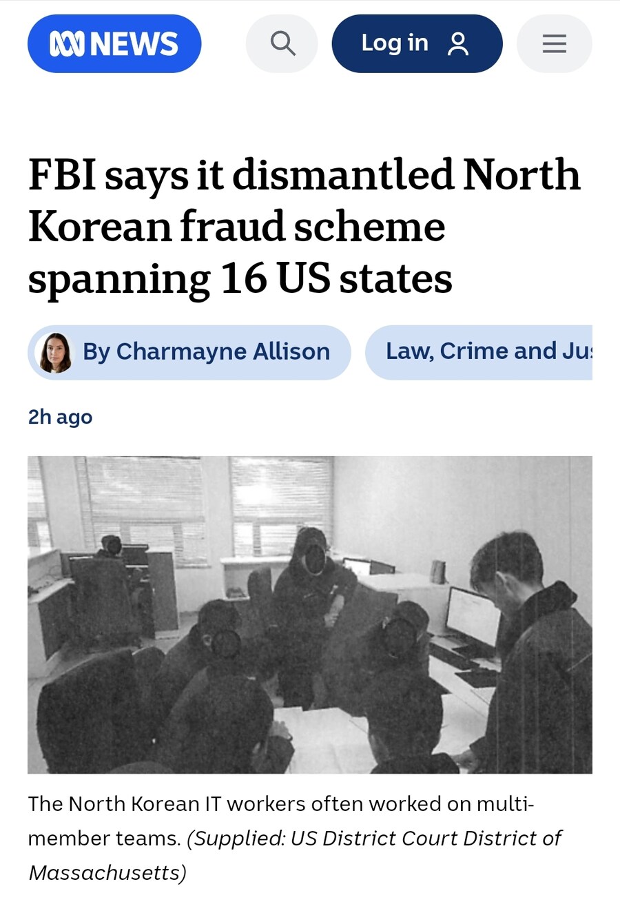 FBI, 16개 미국 주에 걸쳐 진행된 북한의 사기 계획을 적발했다고 밝혀_1.jpg