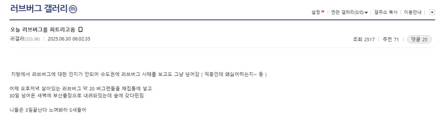부산 가서 러브버그 20마리 뿌리고 왔다! "번식 하는 거 아이가?" 경악_1.png