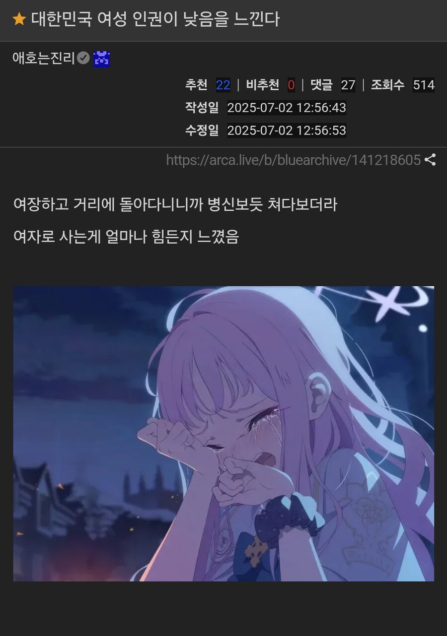 대한민국 여성 인권이 낮음을 느낀다.jpg_1.jpg