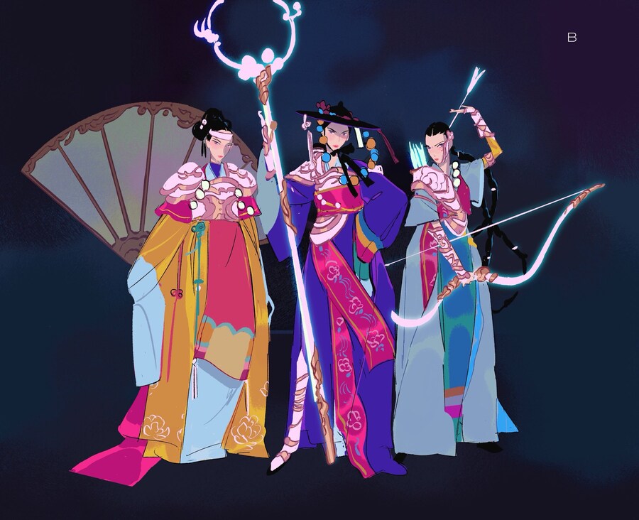 케이팝 데몬 헌터스 아트 디렉터의 선대 컨샙 아트_1.jpg