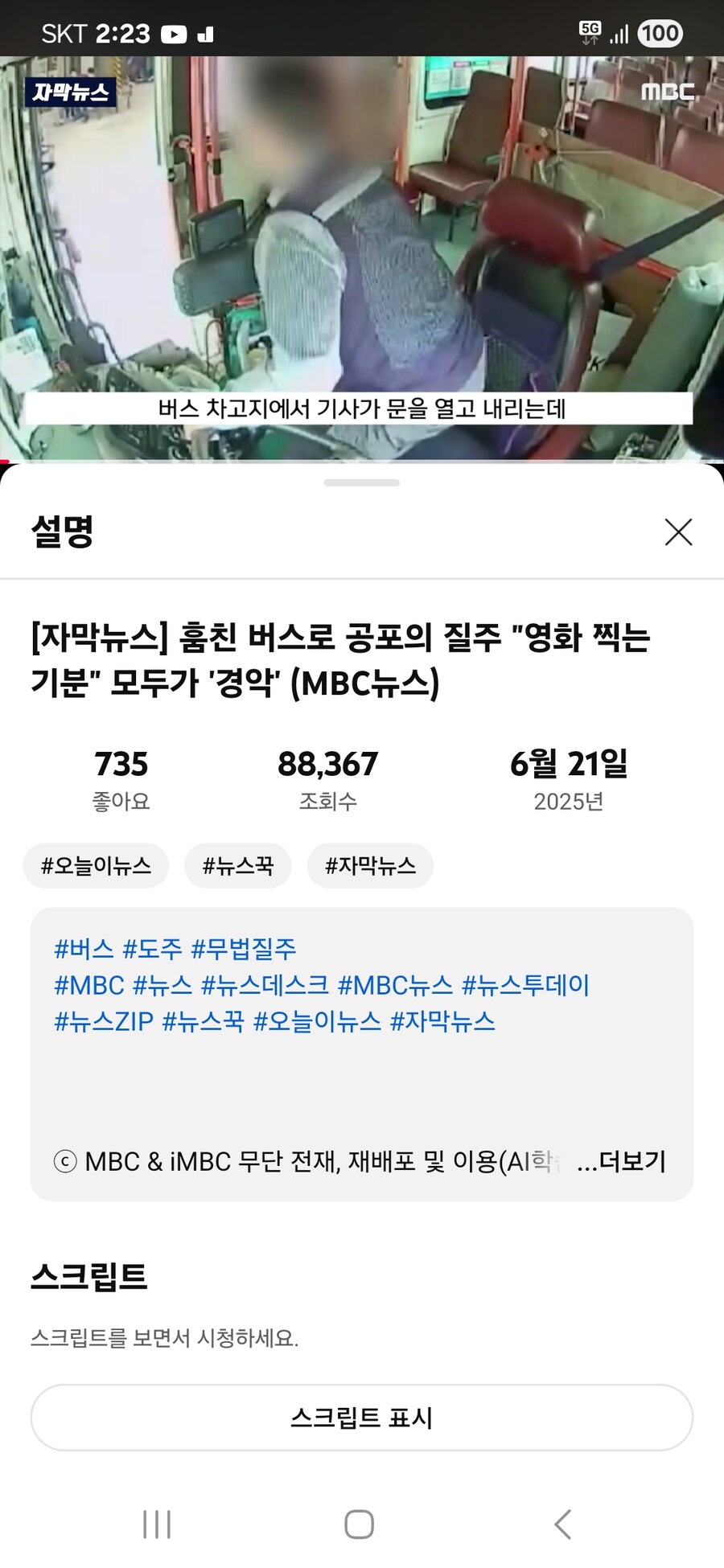 버스 기사 대신 절도해 운전하다 잡힌 용의자(특별출연 치즈냥이)_1.jpg