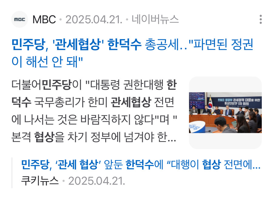 민주당: 한덕수는 관세협상 하지마_1.jpg