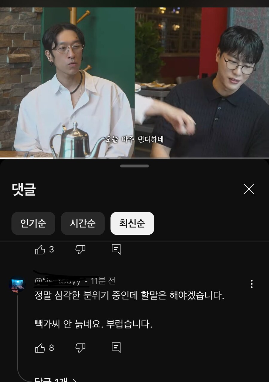 신지 유튜브 정말 심각한 분위기 중에 할말은 해야겠다는 댓글ㄷㄷ.jpg_1.jpg