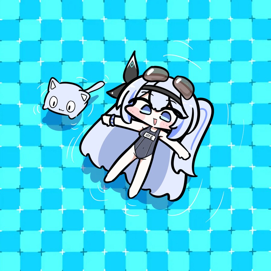 미루 이모가 스쿨 미즈 입고 수영하는 짤!_1.png