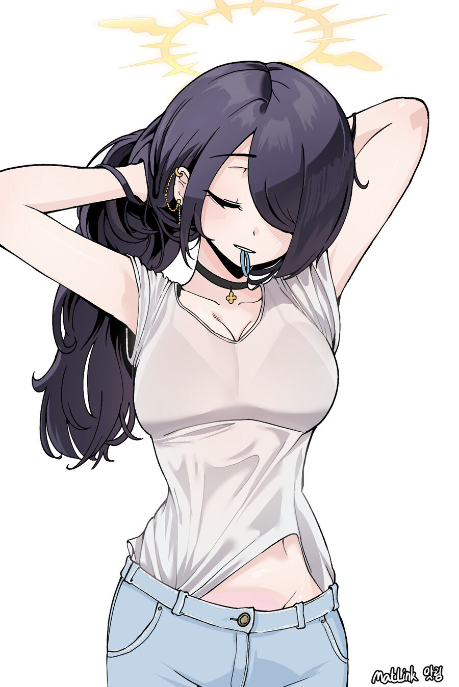 블루아카) 수수한 듯 야하게 비치는 은꼴을 나는 좋아한다_1.jpg