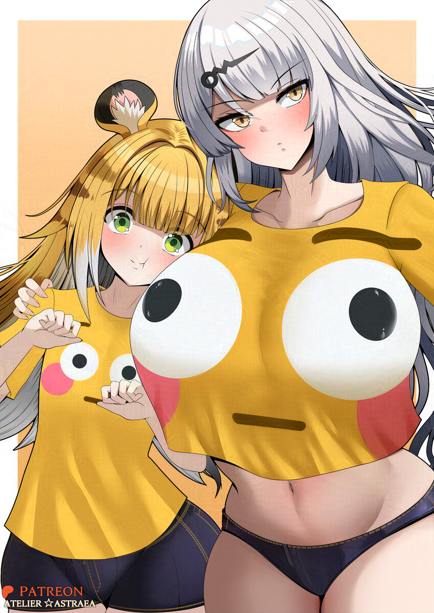 젠레스) 사부님이랑 복복이 커플 티셔츠_1.jpg