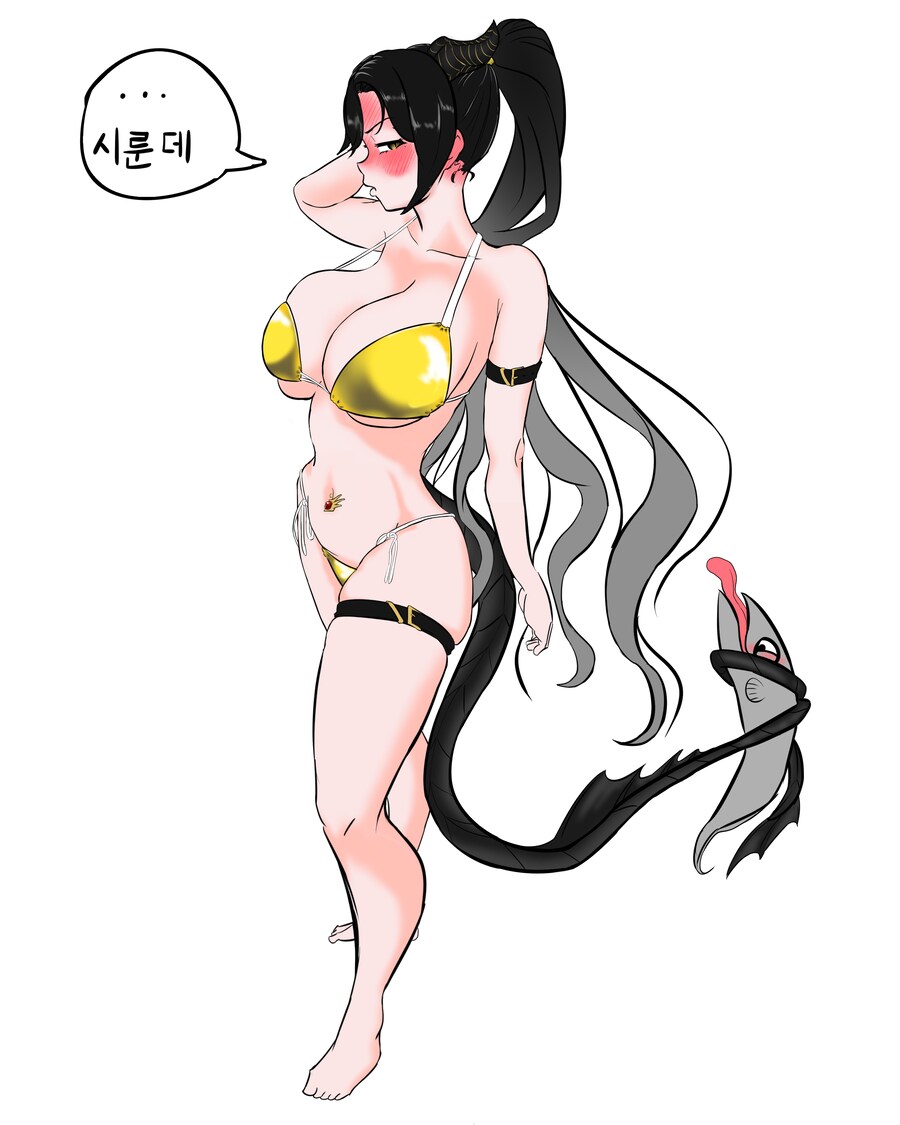 버튜버)엘) 창식아 골든 비키니 입어줘_1.png