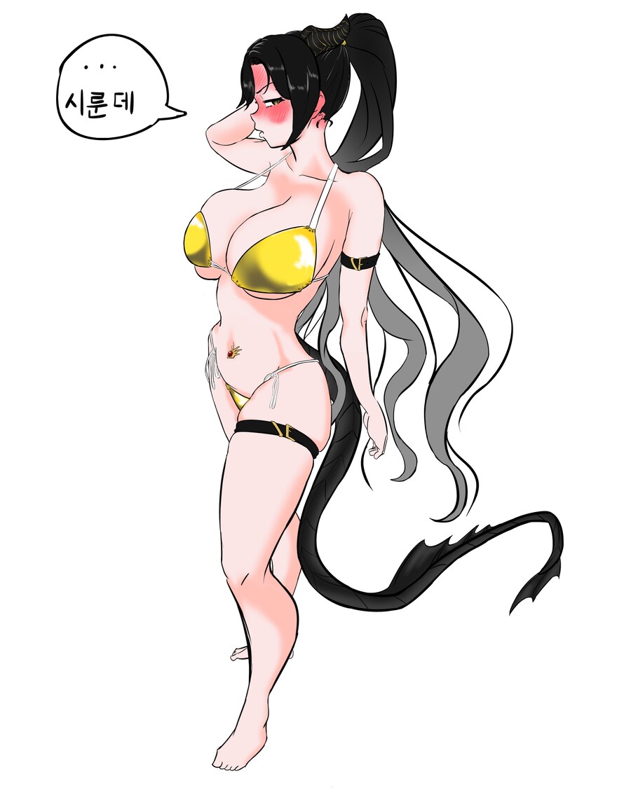 버튜버)엘) 창식아 골든 비키니 입어줘_3.png