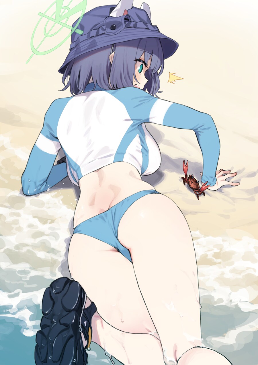 [블루아카] 수영복 사키 엉덩이와 허벅지_1.png