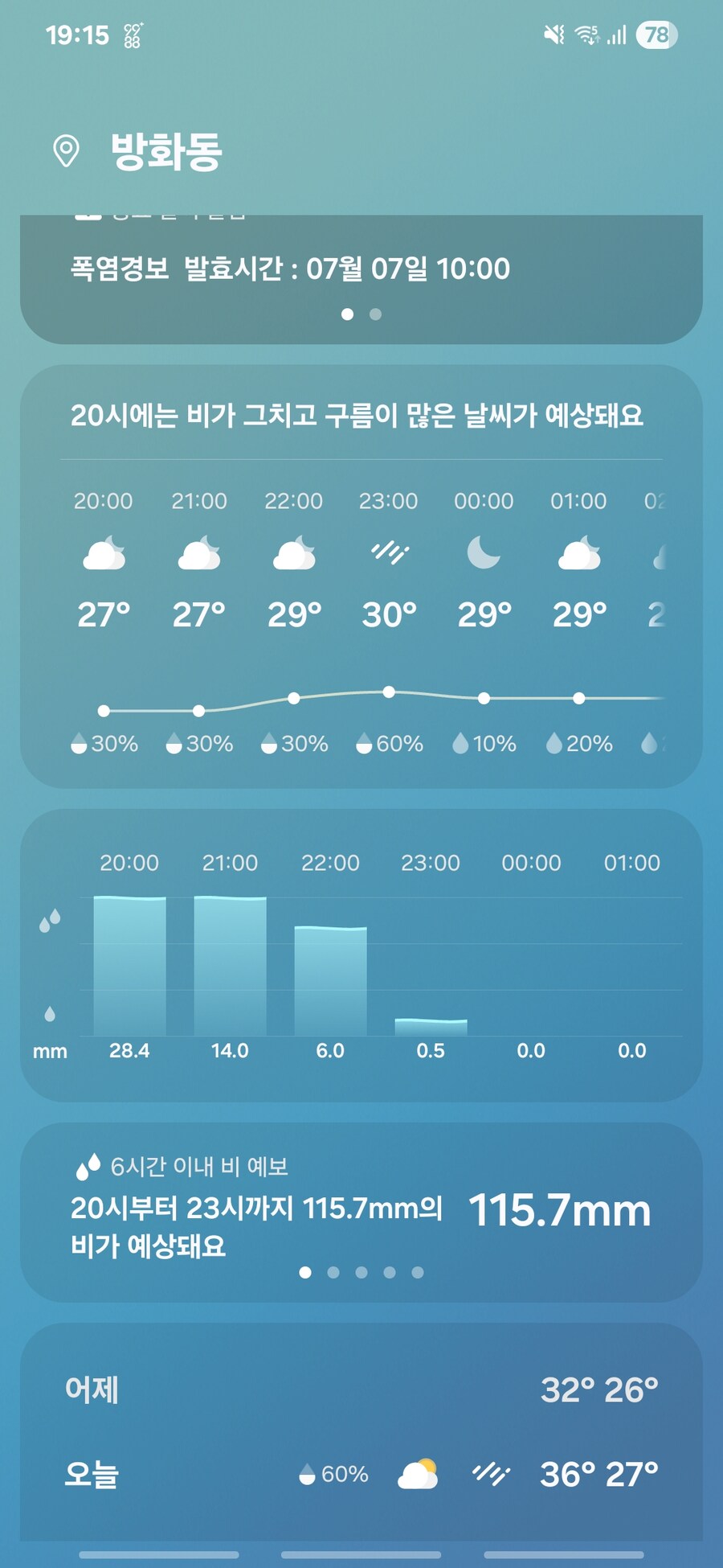 오늘 날씨예보 미쳤음?_1.jpg