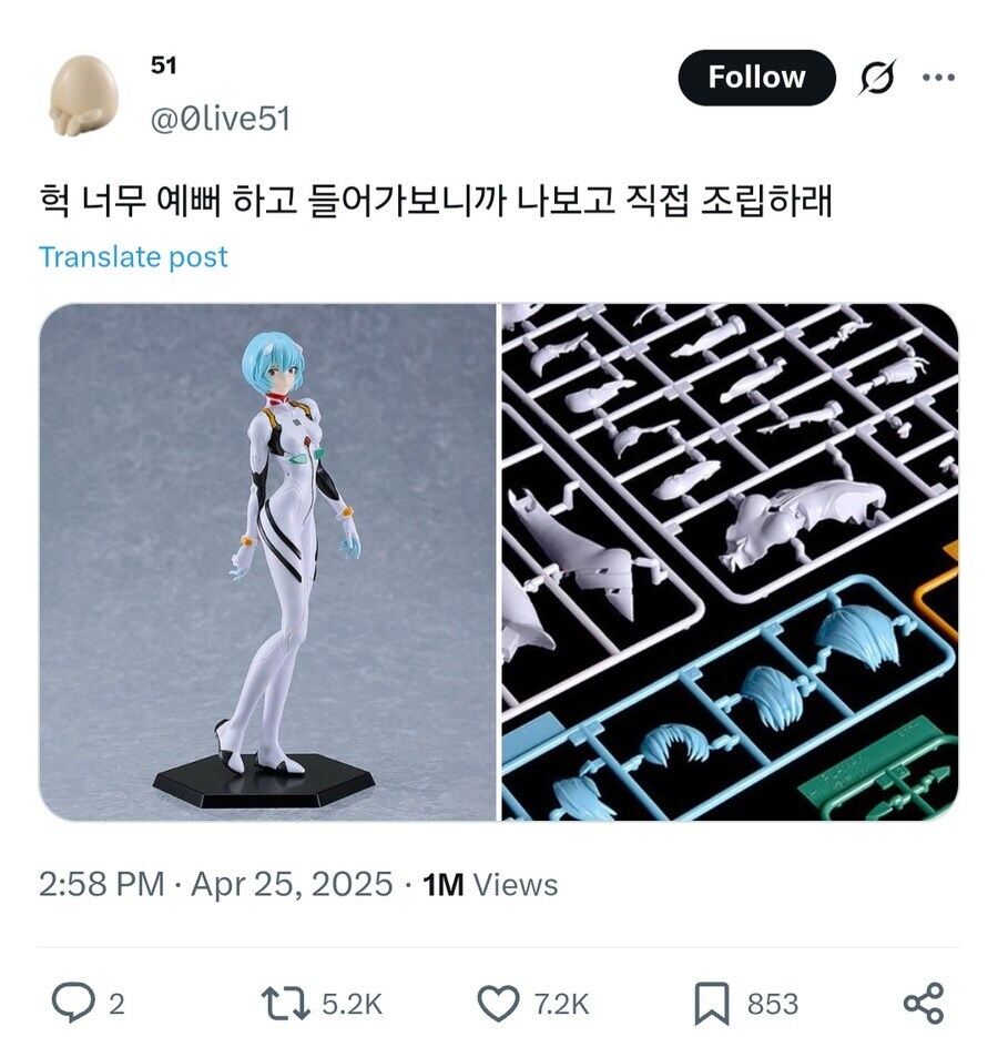 "아야나미 레이 피규어 만들기 너무 힘들어요 ㅠㅠ"_1.jpg