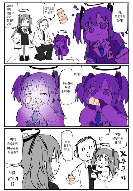 블루아카) 외래종한테 먹을거 주는 만화.manhwa_1.jpg